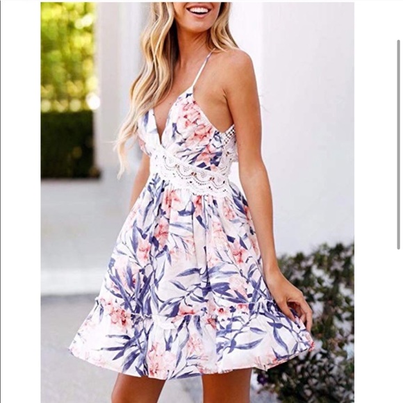 Floral Open Back Dress - Picture 3 of 3